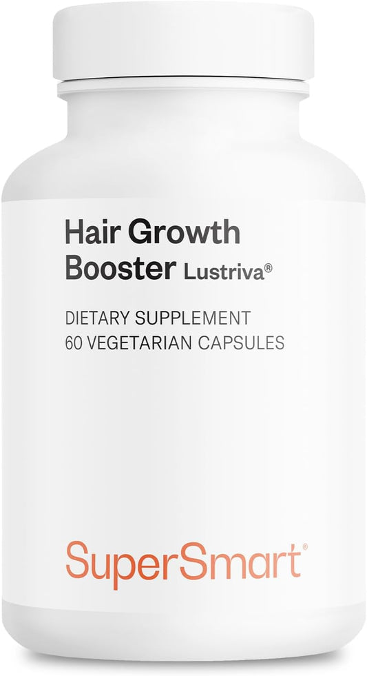 Supersmart - Hair Growth Booster 160mg per Day (Lustriva Supplement) - Biotin 40x More Soluble | Non-GMO & Gluten Free - 60 Vegetarian Capsules