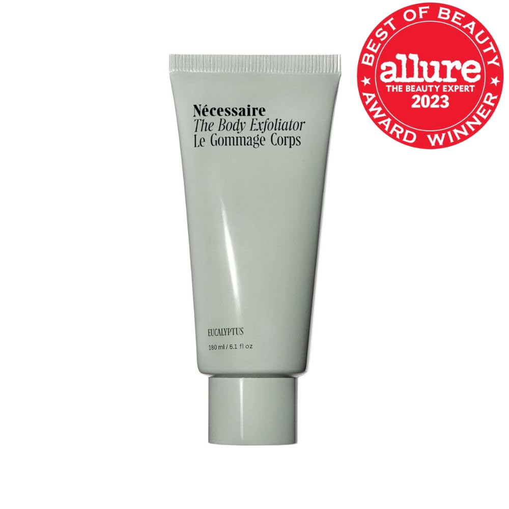 Nécessaire The Body Exfoliator. Eucalyptus. AHA/BHA/PHA. Resurface Skin. Smooth KP and Rough Patches. Hypoallergenic. Dermatologist-Tested. 180 ml / 6.1 fl oz