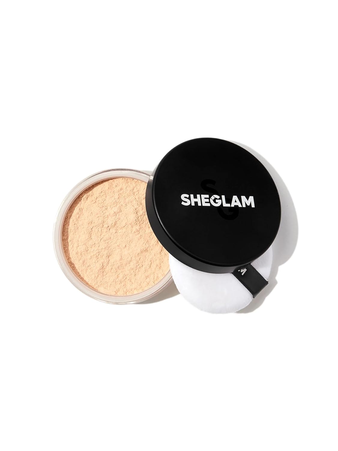 SHEGLAM Baked Glow Setting Powder Oil Control Loose Face Powder Translucent Pore-Less Flawless Smooths Fine Lines Glowy Powder - Cappuccino