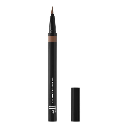 e.l.f. H2O Proof Eyeliner Pen, Felt Tip, Waterproof, Long-Lasting, High-Pigmented Liner For Bold Looks, Vegan & Cruelty-Free, Deep Brown