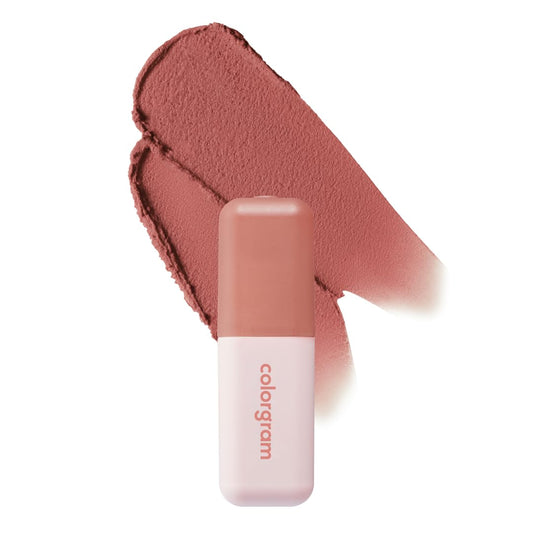COLORGRAM NUDE BLUR TINT 03 LOVELY FIG | Soft Velvet Matte Lip Stain & Cheek Tint | Lightweight Blurring Tint for a Smooth & Airbrushed Finish | 24H Hydration, Long-Lasting & Non-Sticky Formula