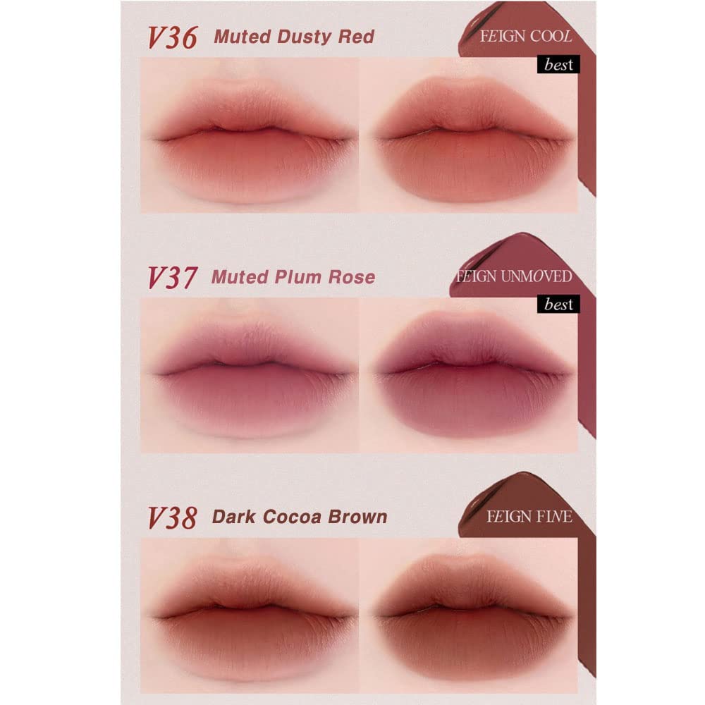 BBIA Last Velvet Tint - Soft & Creamy Matte Finish Lip Stain, Blur Effect with Velvety Texture, Long-Lasting, High Pigment, Lightweight, Non-Drying, Vegan, Korean Lip Makeup (V36 FEIGN COOL)