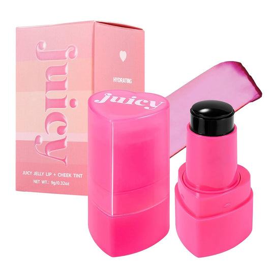 Cooling Water Jelly Tint Stick，Multi-Use Juicy Love Blush, 3-In-1cheek Blush & Eyeshadow & Lip Tinted Long-Lasting Moisture Stick，Bouncy Jelly Texture，Creates A Moist Watercolor Effect (#02, 0.32oz)