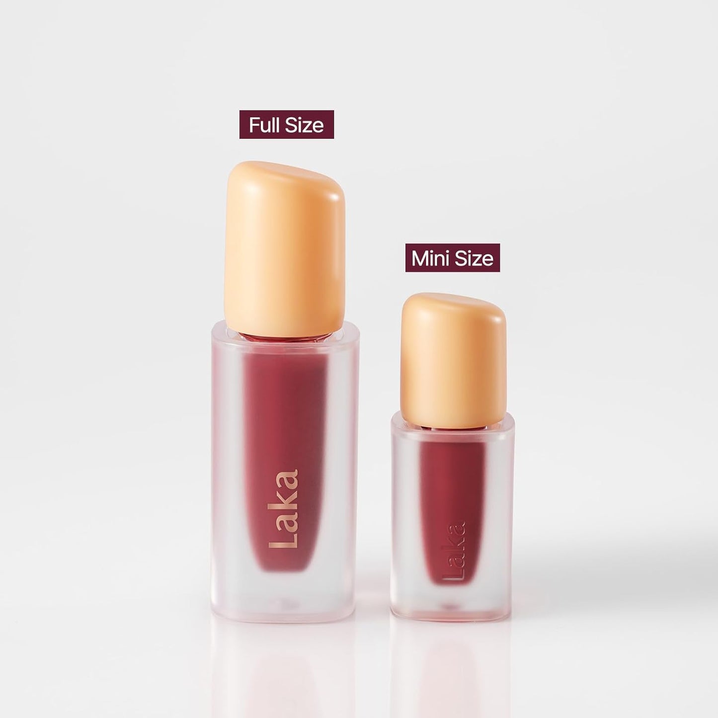 Laka Fruity Glam Lip Tint Mini, Glowing Lip Stain with Wide Color Spectrum, Hydrating & Lightweight Texture, Long-Lasting Bold Stain, Non-Sticky, Vegan, K-Beauty (#104 Cherry)