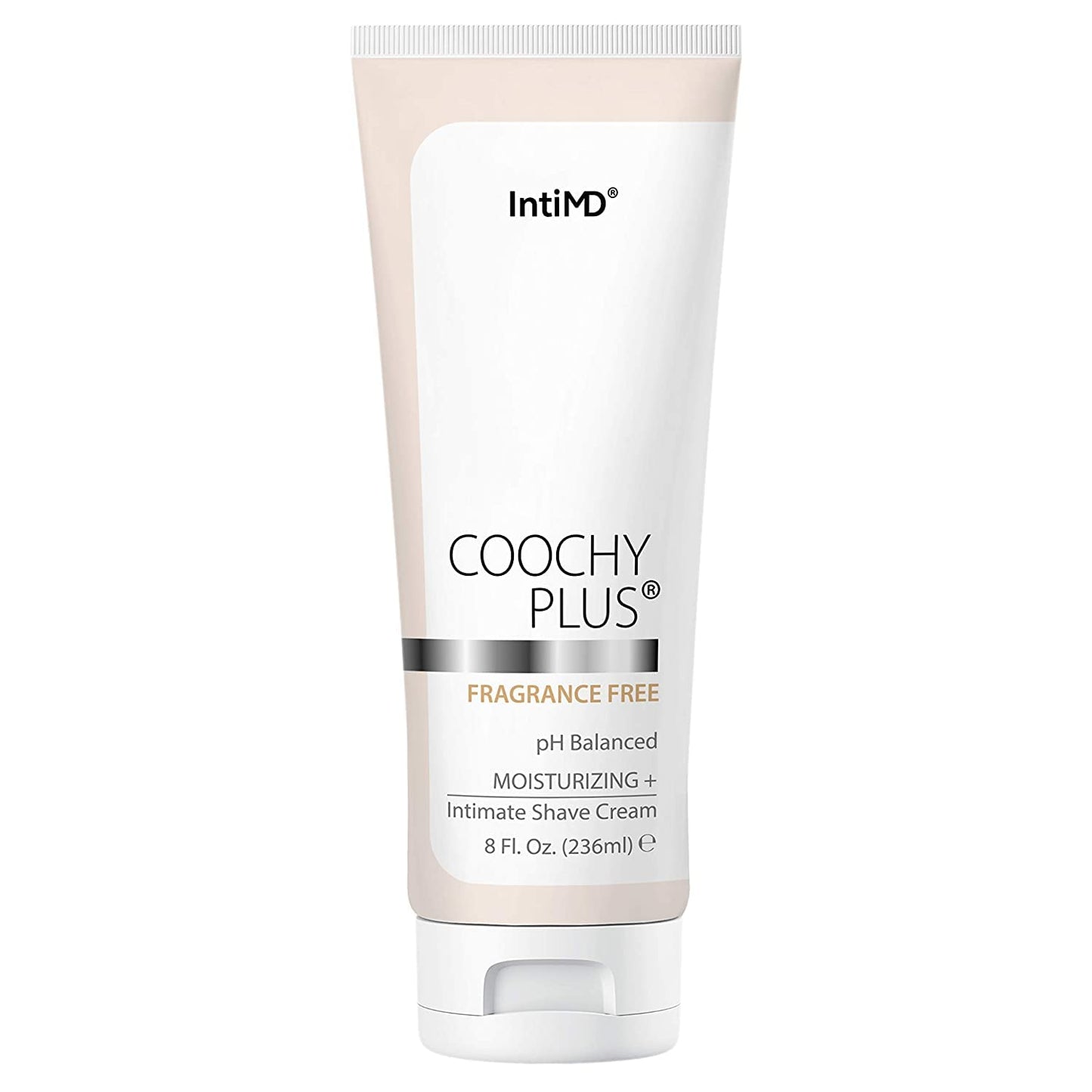 IntiMD Coochy Plus Intimate Shaving Cream Fragrance Free For Pubic, Bikini Line, Armpit and more - Rash-Free, Prevents Razor Burns & Bumps, In-Grown Hair, Itchiness 8oz Tube
