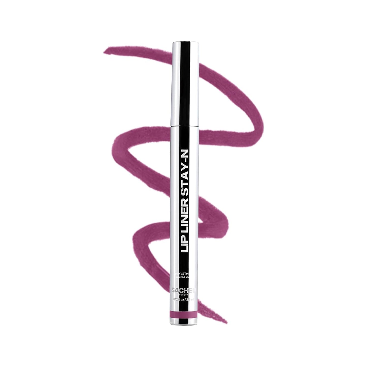 Sacheu Lip Liner STAY-N Peel Off Lip Stain — Long Lasting Matte Lip Tattoo Transfer Proof Lipstain Infused with Hyaluronic Acid & Vitamin E for All Skin Types — Vegan & Cruelty-Free, PLUMped