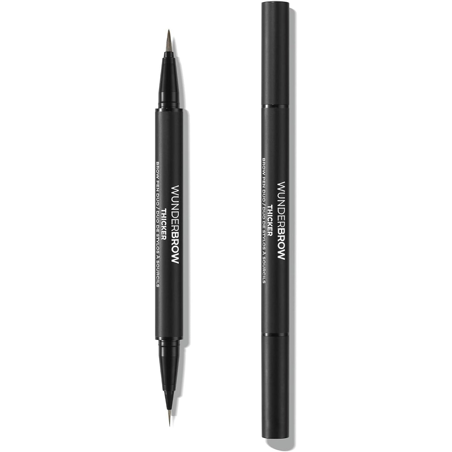 WUNDERBROW Thicker Brow Pen Duo, Dual Ended Pen, Vegan & Cruelty Free (Brunette)