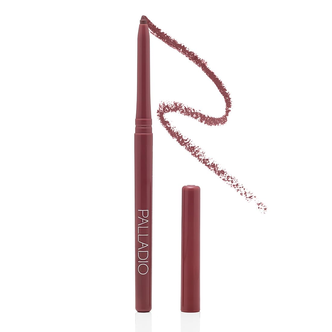 Palladio, Retractable Waterproof Lip Liner High Pigmented and Creamy Color Slim Twist Up Smudge Proof Formula with Long Lasting All Day Wear No Sharpener Required, Plum