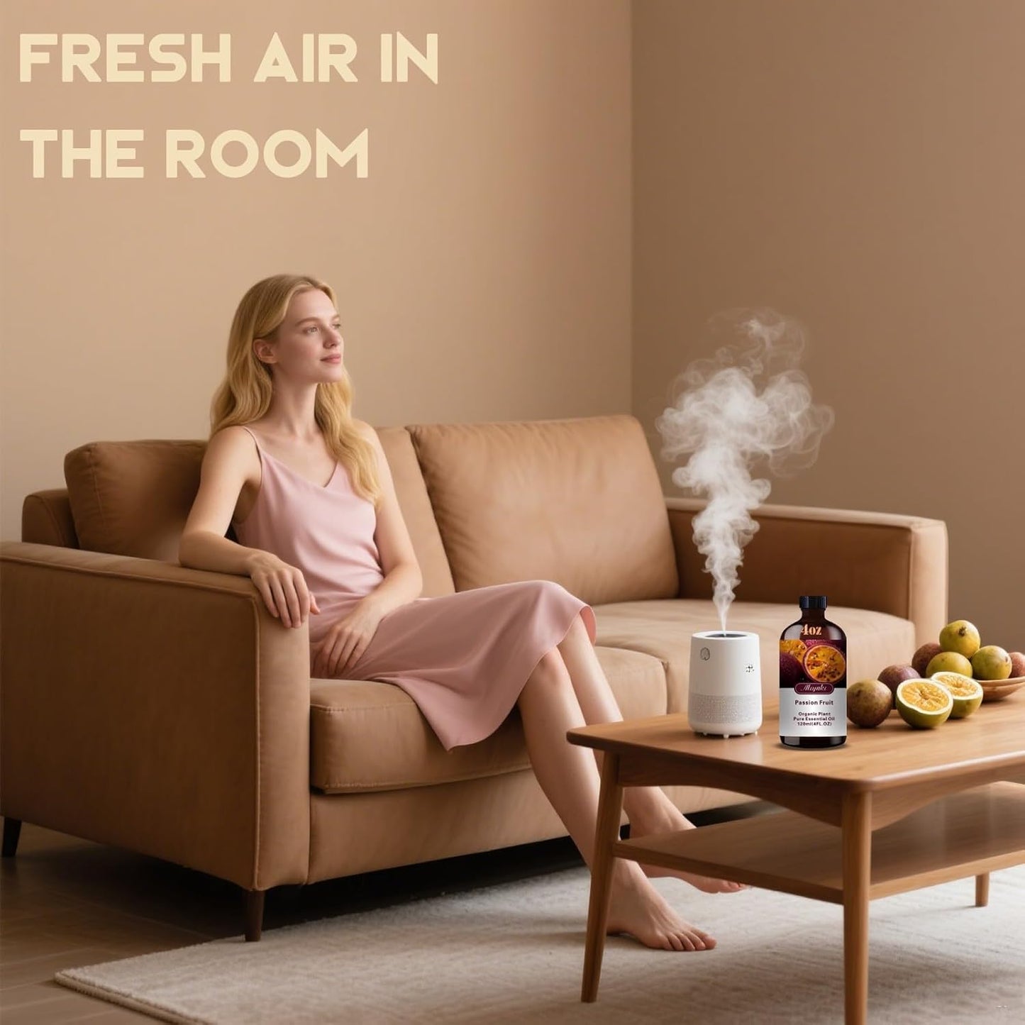 Passion Fruit Fragrance Oil-Passion Fruit Essential Oil 4.33oz (130ml)-100% Pure Natural Scent for Diffusers, Candles, Soap Making & Aromatherapy-Relaxing Home & Gift Essential Oil for Bath, Massage