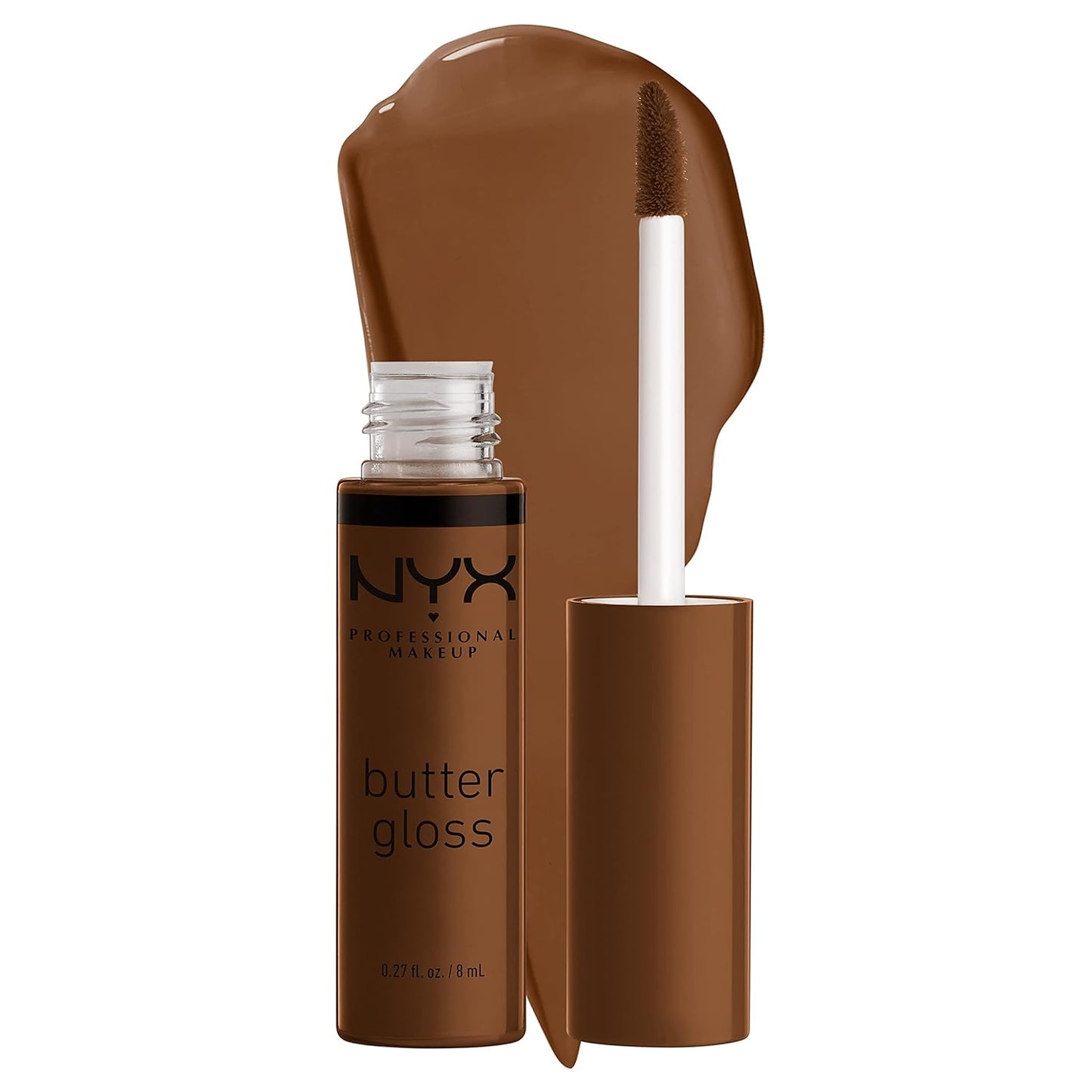 NYX PROFESSIONAL MAKEUP Butter Gloss Brown Sugar, Non-Sticky Lip Gloss - Caramelt (Medium Brown)
