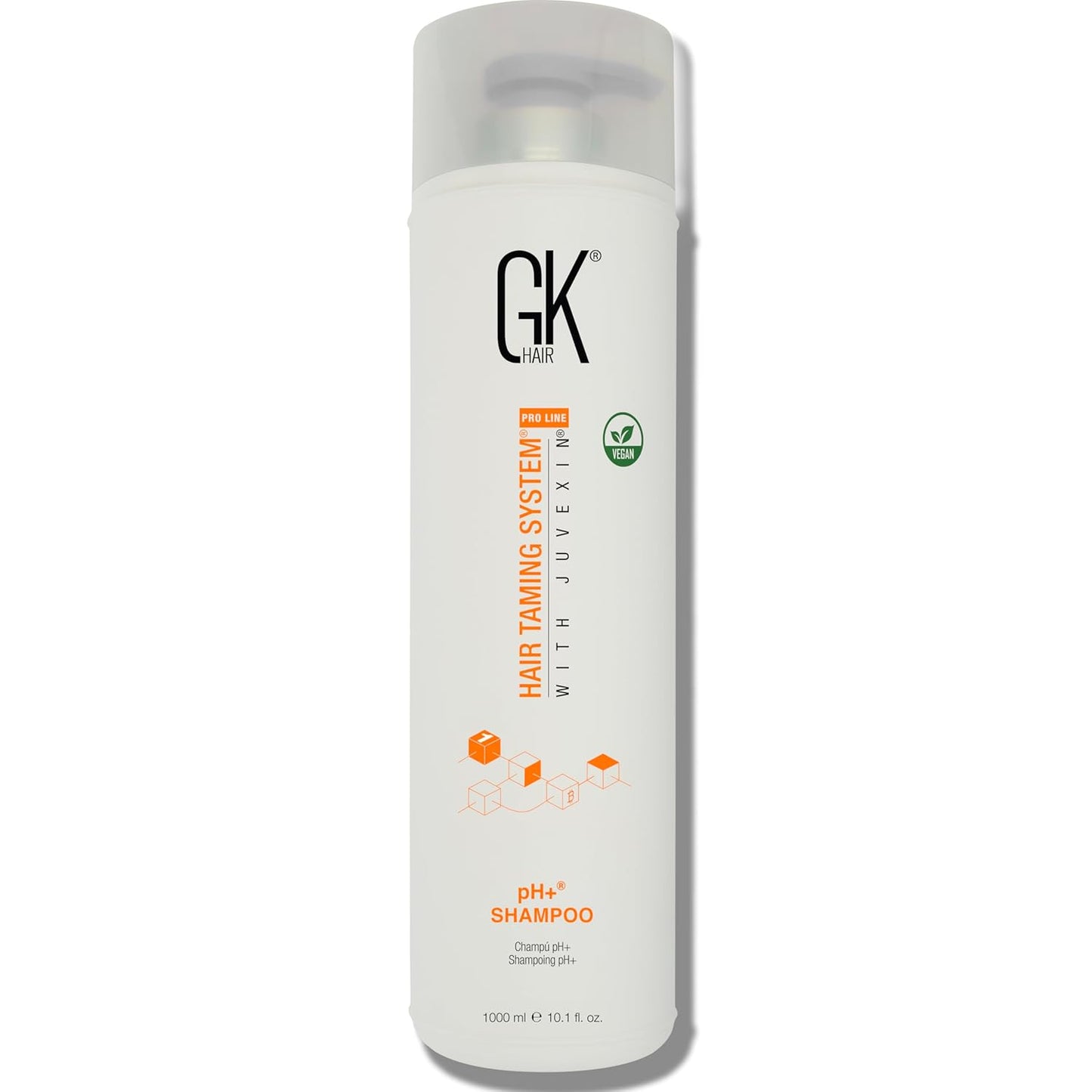 Global Keratin GK HAIR pH+ Pre-Treatment Clarifying Shampoo (33.8 Fl Oz/1000ml) For Preps Hair Deep Cleansing,Removes Impurities -With Aloe Vera, Vitamins & Natural Oils All Hair Types Men and Women