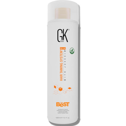 GK HAIR Global Keratin The Best (33.8 Fl Oz/1000ml) Smoothing Keratin Hair Treatment - Professional Brazilian Complex Blowout Straightening For Silky Smooth & Frizz Free Hair