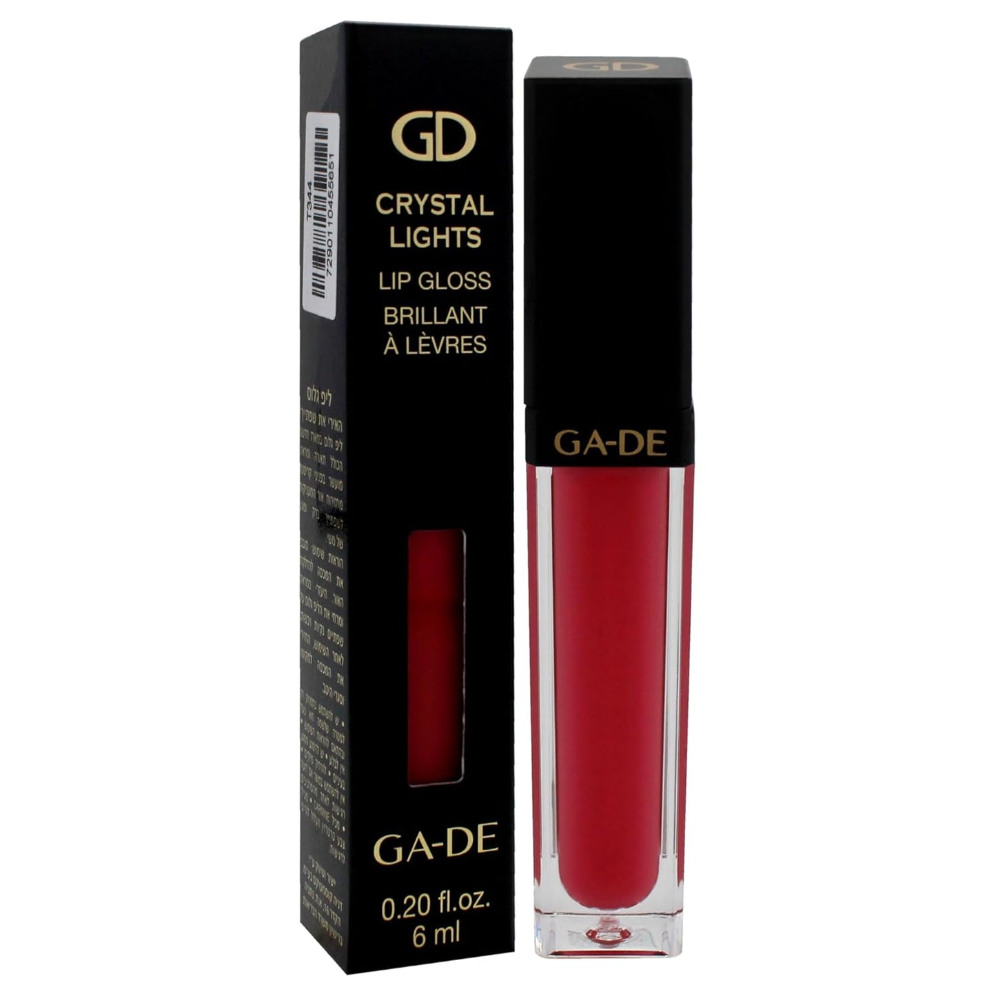 GA-DE Crystal Lights Lip Gloss, 821 - Enriched with Light-Reflecting Crystal Pearls - Smooth Silky, Rich Color - Moisturizes and Adds Shine - 0.2 oz