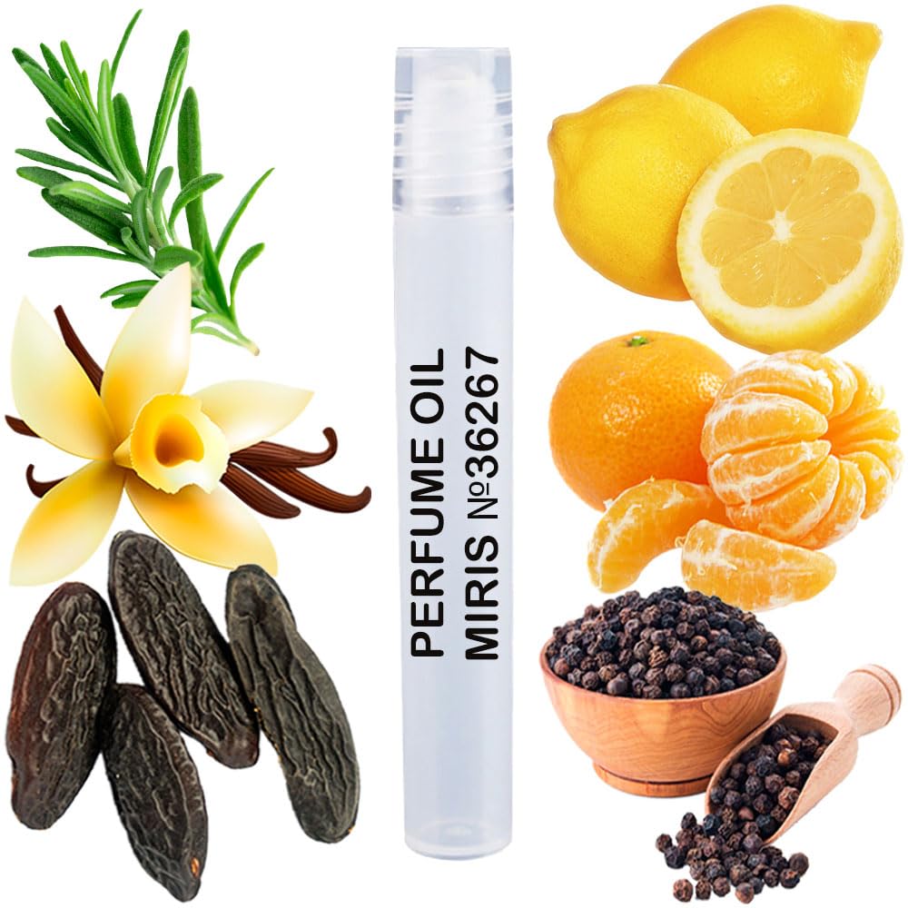 MIRIS Perfume Oil No. 36267, Inspired by Eros Flam, Long-Lasting Men Roll-On, Rollerball 0.34 Fl Oz / 10 ml