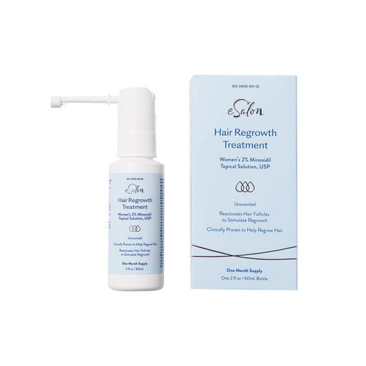 eSalon Hair Regrowth Treatment, 2% Minoxidil Topical Solution, 2.7 fl oz, One Month Supply, for Women
