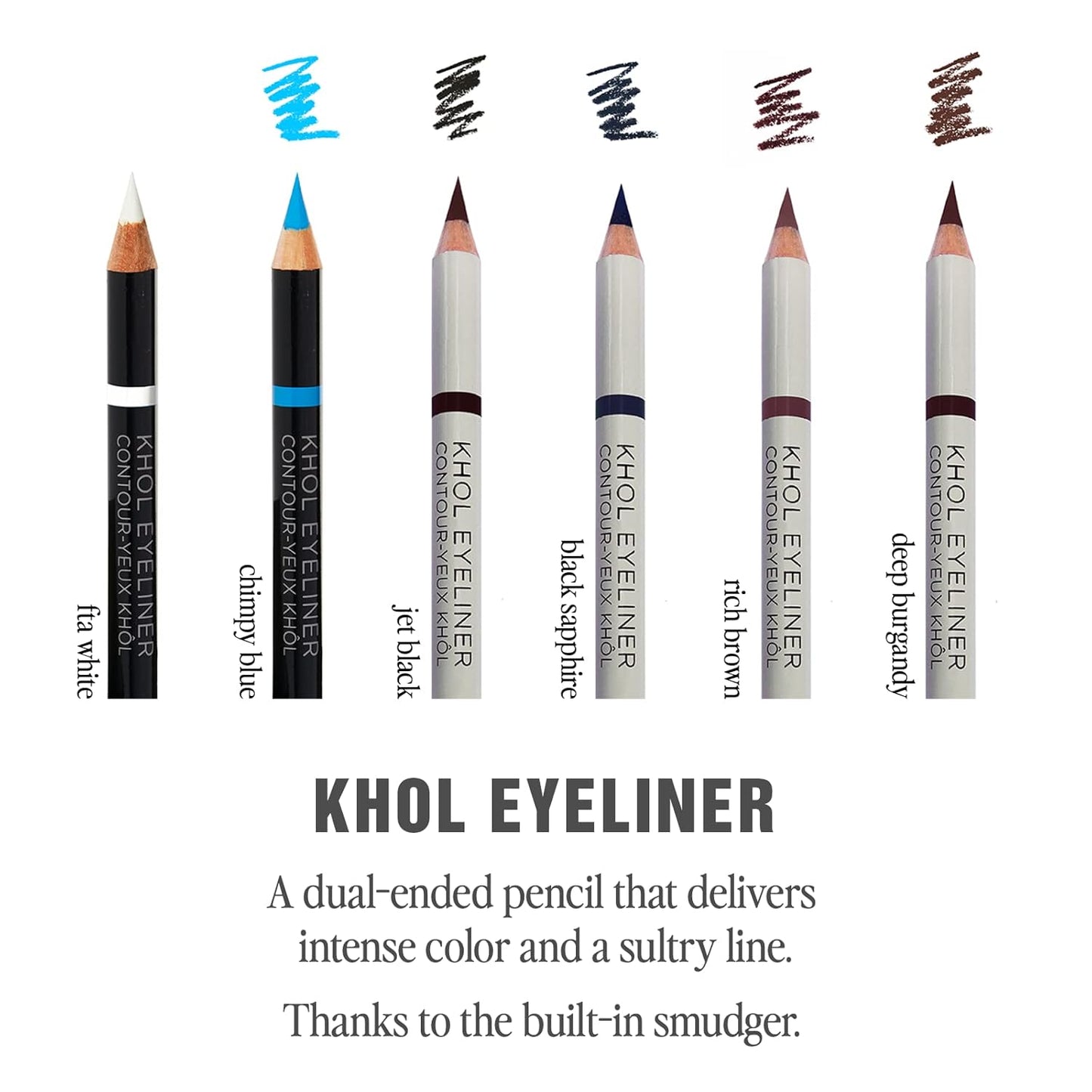 Jillian Dempsey Khol Eyeliner: Clean, Waterproof Eyeliner Pencil with Built-In Smudger for Effortless Blending – Rich Pigment, Cruelty-Free, Deep Burgundy