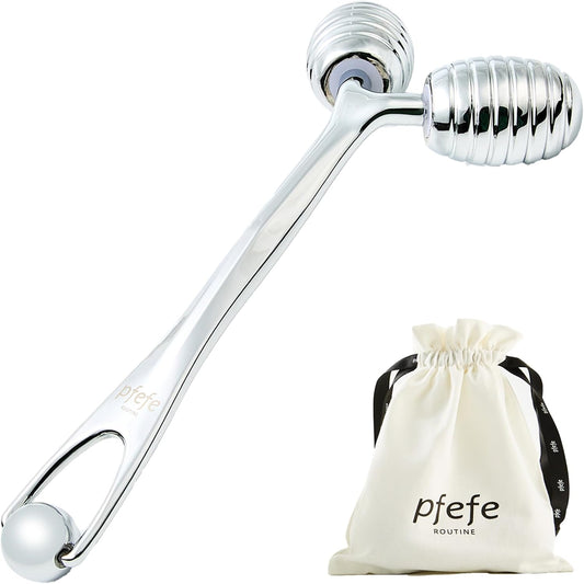 Stainless Steel Face Roller - Metal Facial Cooling Massager for Face and Eyes, Esthetician Supplies Cold Roller for Puffiness, Wrinkles, Dark Circles