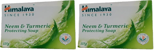Himalaya Purifying Neem & Turmeric Cleansing Bar for Clean and Healthy Looking Skin, 4.41 Oz (125 gm) (Pack of 2)