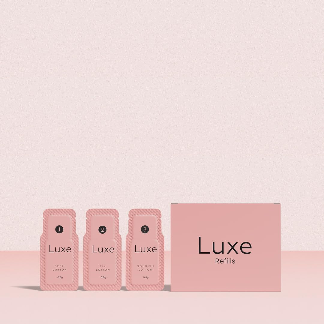 Sachets Refills for Lash Lifting - Long Lasting Finish - Professional Results up to 8 Weeks - Eyelash Curling Set at Home - Set for 3 Applications - Luxe Cosmetics