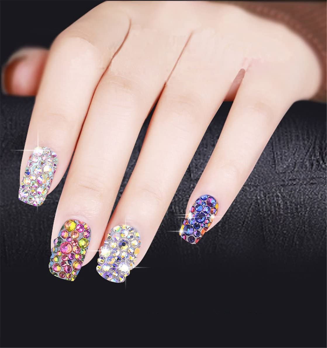 500 Pieces SS30 6mm Flatback Rhinestones Clear Glass Round Gems Crystals for Nail Art DIY Crafts Clothes Shoes Bags （White）