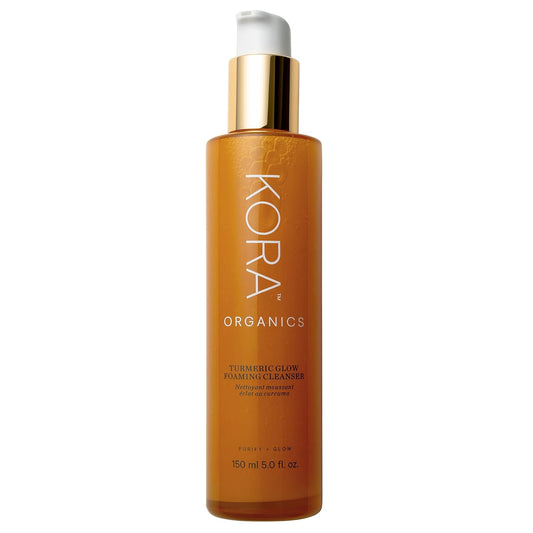 KORA Organics Turmeric Glow Foaming Cleanser, Cleanse & Nourish, Certified Organic, Cruelty Free, 5.07 oz - Face Cleanser