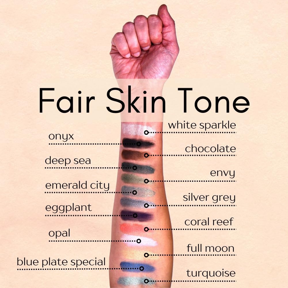 Beautiful Onyx Black Glitter Smokey Eye Single Loose Eyeshadow; Vegan, Talc & Paraben Free