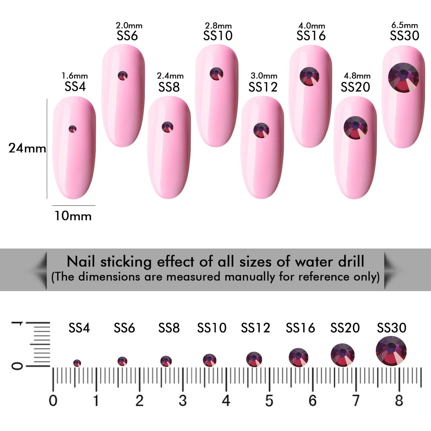 1440Pcs Blue Blaze Crystal Rhinestones,Glass Flatback Rhinestones Gemstones for Nail Face Makeup Art Crafts Clothes Decoration -(SS12,3.0mm,Blue Blaze)