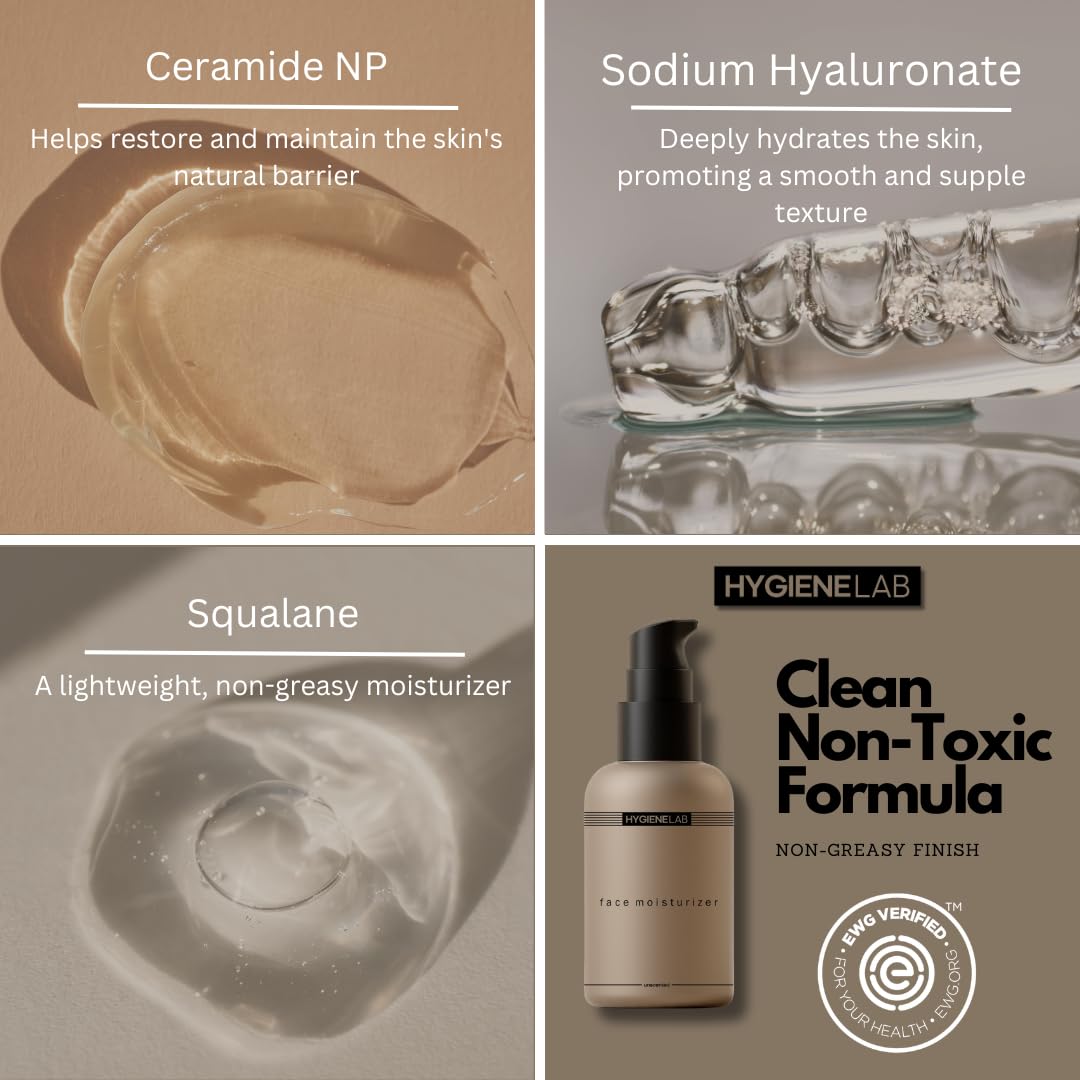 Face Duo – EWG Verified Face Wash (5 fl oz) & Moisturizer (1.7 fl oz), Removes Dirt, Hydrating Set with Aloe, Niacinamide, Vitamin C & Squalane