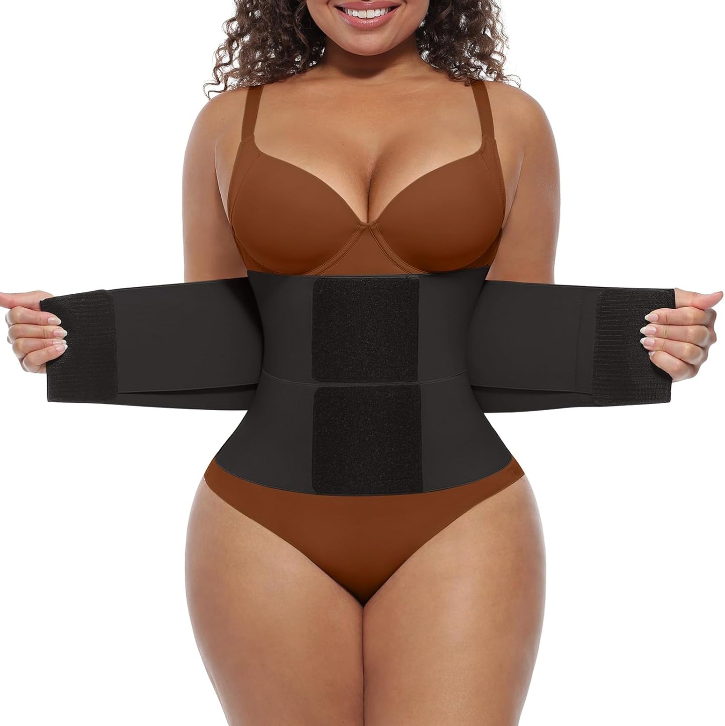 FeelinGirl Waist Trainer Long Torso Waist Cincher Trimmer Ab Belt Tummy Control Body Shaper Triple Wrap Women and Men