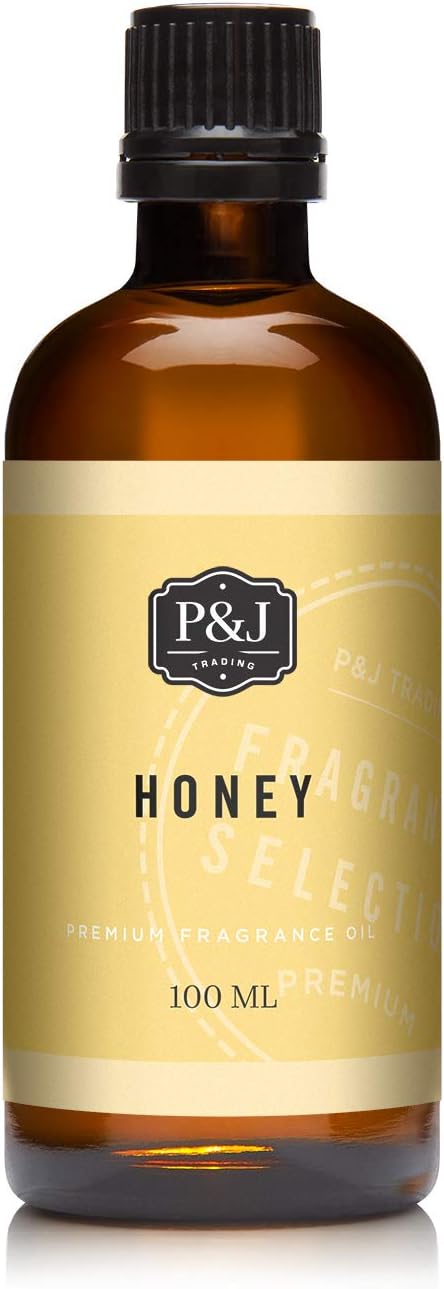 P&J Fragrance Oil - Honey Scented 100ml - Candle Scents, Soap Making, Diffuser Oil, Fresh Scents