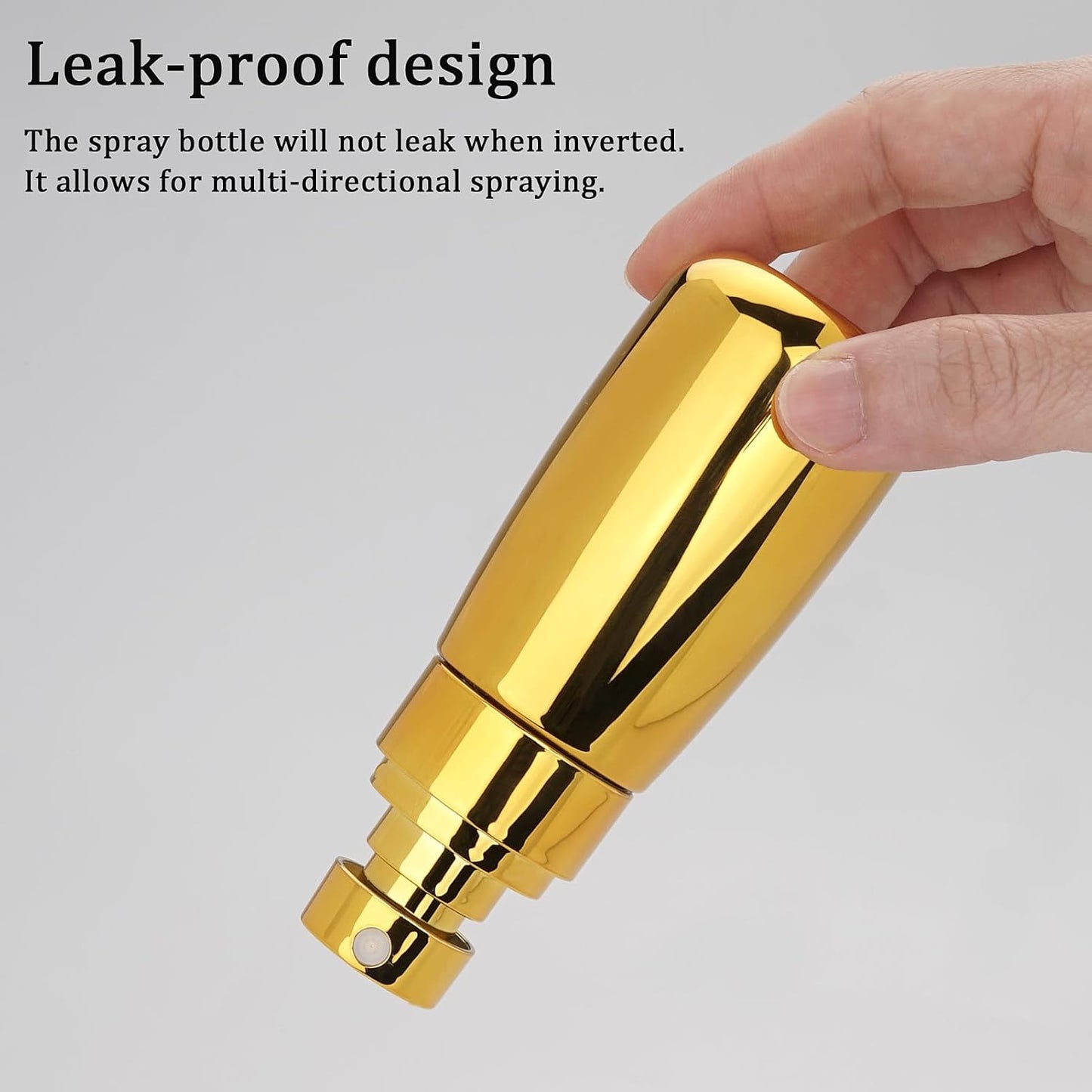 Cosywell Travel Spray Bottle TSA Approved 3 Pack 2oz 60ml Leak Proof Fine Mist Spray Bottle Empty Plastic Refillable Containers for Hair Perfume Toners Rose Water Cosmetics(Brown+Clear+Glod)