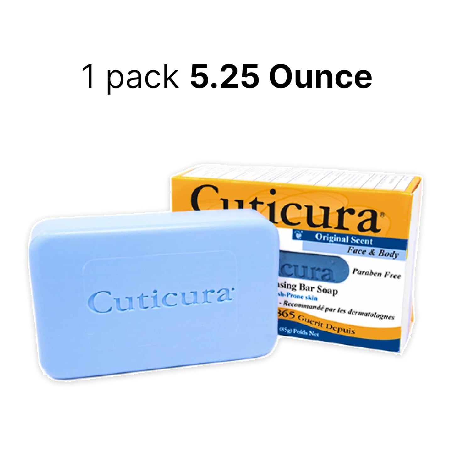 Cuticura Official Deep Cleansing Face and Body Soap - 5.25 oz (Pack of 1)