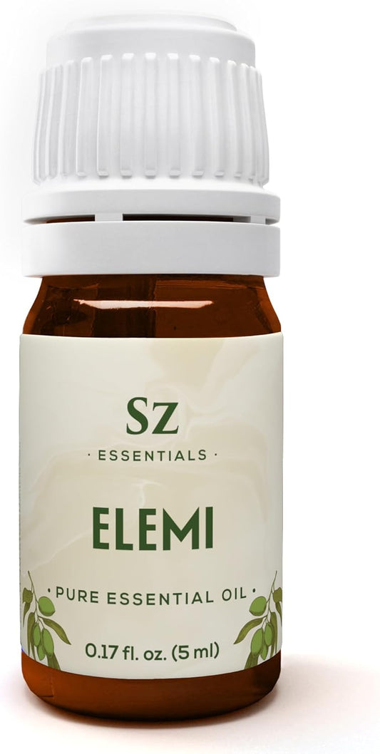 Elemi Essential Oil (Canarium Luzonicum) - 100% Pure and Undiluted - Fresh, Citrusy & Spicy Scent with Subtle Balsamic and Peppery Undertones - Therapeutic Grade & Vegan -0.17 oz (5ml)