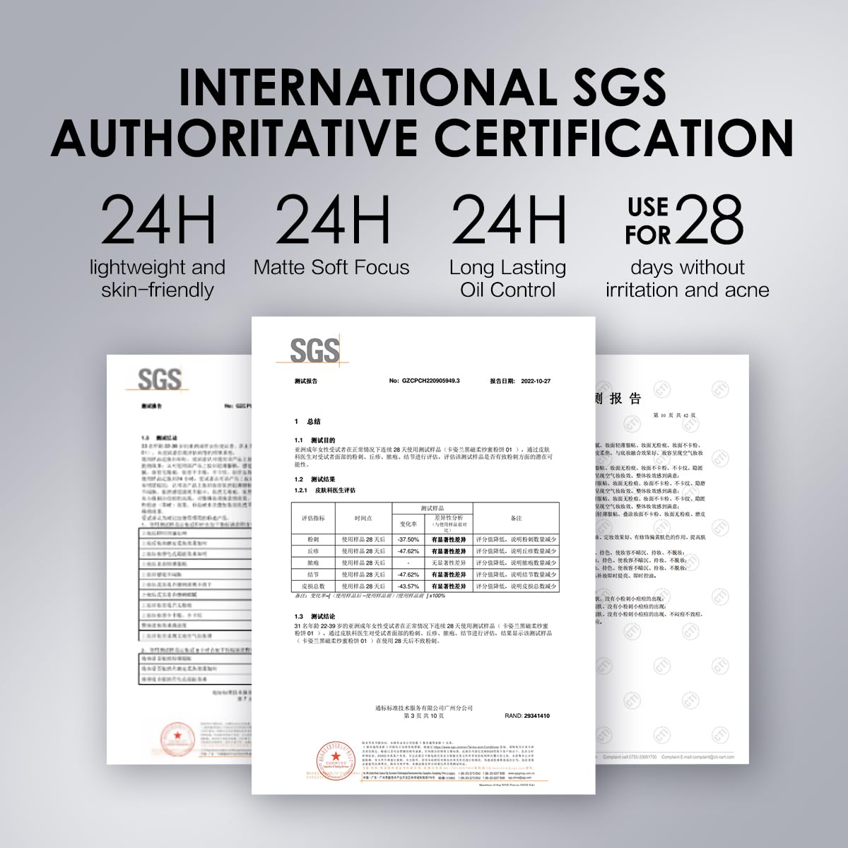 Waterproof Face Pressed Powder Compact, 24H Longlasting Oil Control Pressed Setting Powder Talc-Free Makeup, Shine Free, Poreless, Smooth, 02 for oily skin (0.28Oz)