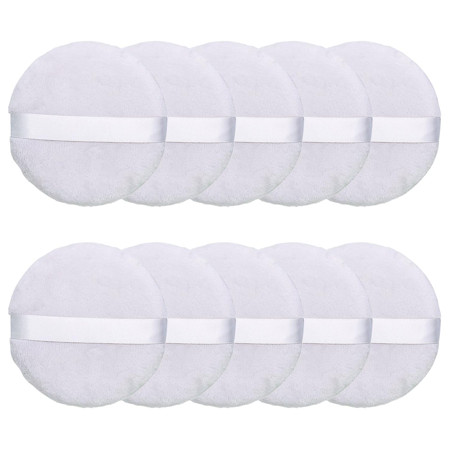 Topwon 4 Inch Powder Puff, Washable Large Body Powder Puff, Soft & Furry - 10Pcs