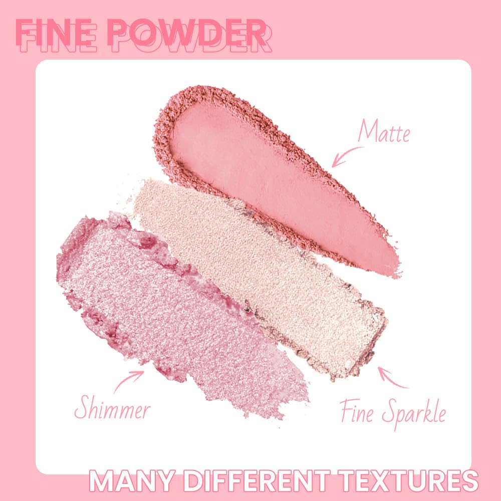AMY'S DIARY 12Color Matte Shimmer Light Pink Eyeshadow Palette, Long-Lasting, and Highly Pigmented Eye Shadow. Elevate Your Eye Makeup– Unleash Your Unique Style