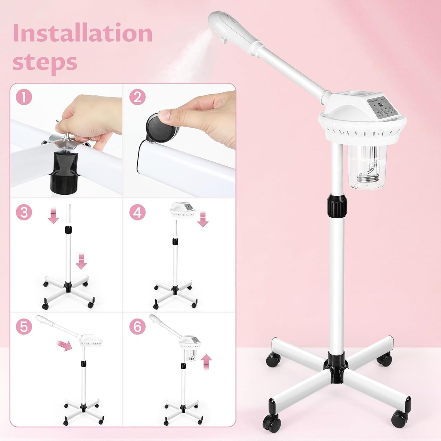 face Steamer Clean Skin Firming Pores and Moisturizing Suitable for a Beauty, Spa, at Home