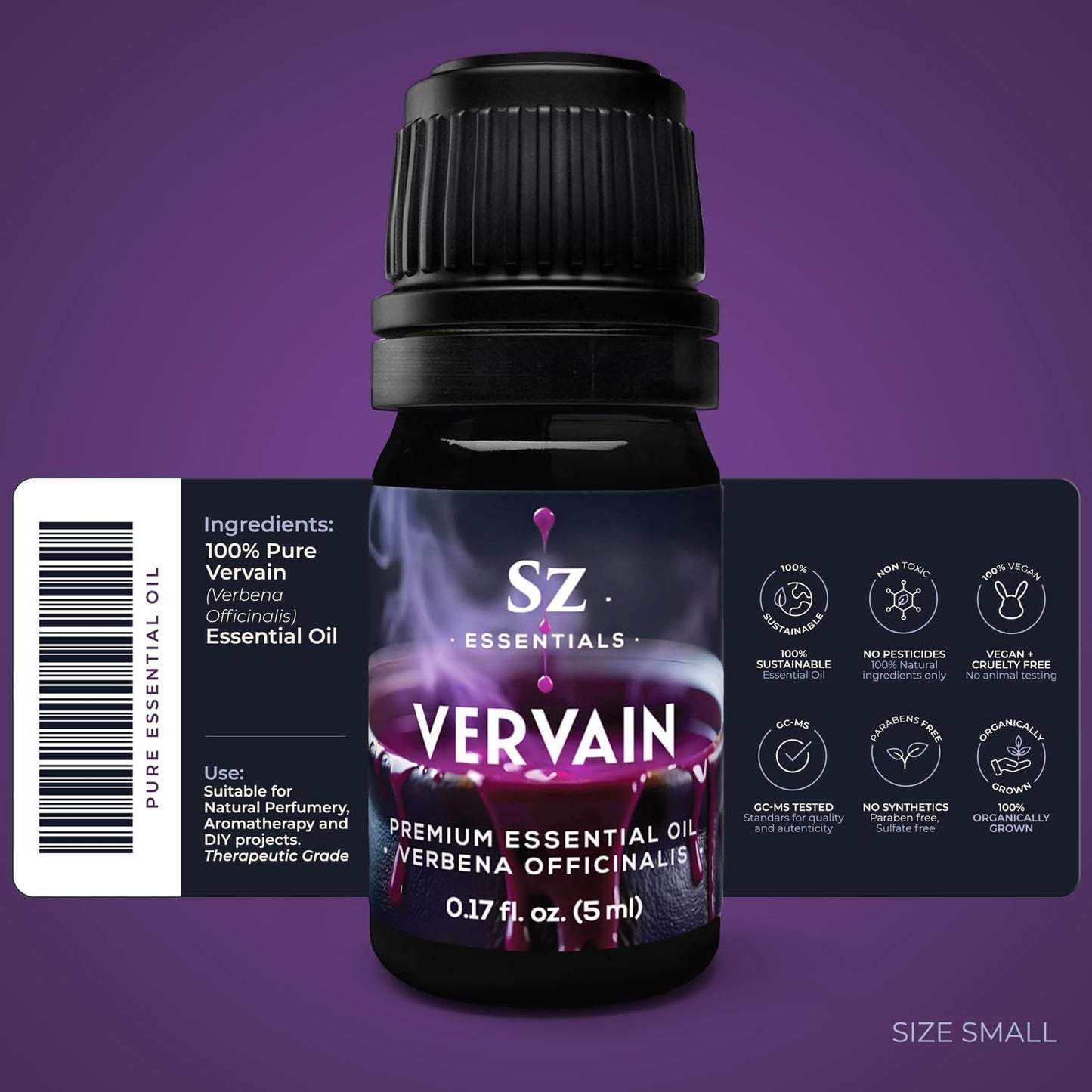 Vervain Oil – Evil Spirit Protection, Love Spell, Witchcraft, Magickal Healing, Aromatherapy & Diffuser Use, Natural Perfumery, Candle Rituals, Anointing, Hoodoo, Wiccan, Voodoo - Vegan
