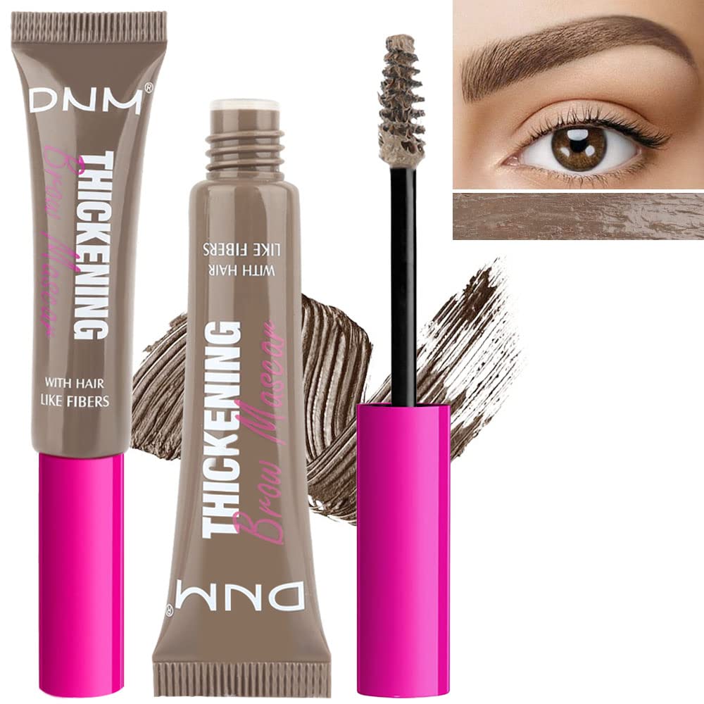 Tinted Thickening Brow Mascara,Brow Fast Sculpt,Waterproof, Transfer-proof, Brush to Fill in Eyebrows and Cover Gray Hairs - Cruelty Free - Light Medium Brown (2pcs 01 Taupe)