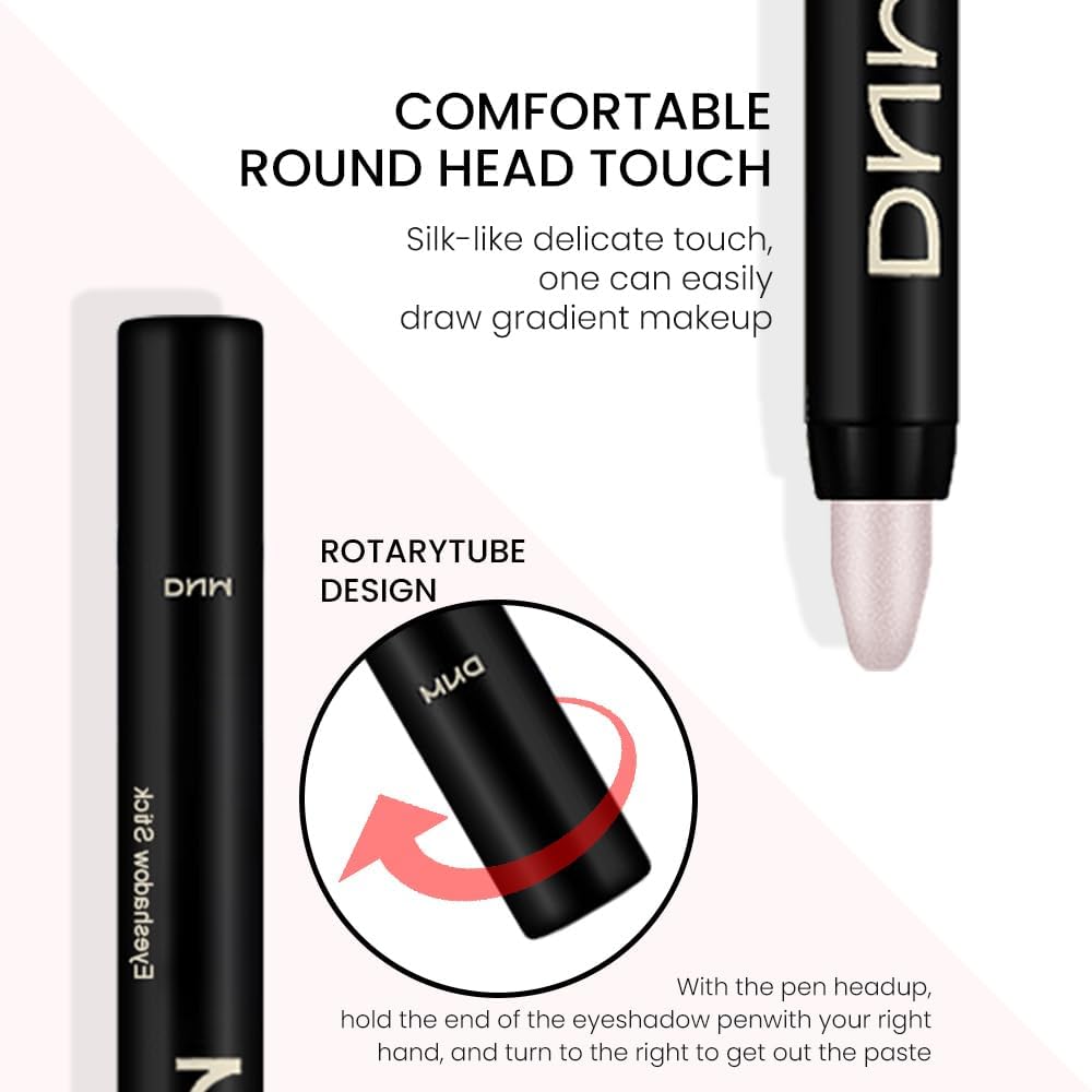 evpct 2Pcs Cream Eyeshadow Sticks Set for Eyes Waterproof, Taupe Shimmer & Bronze Shimmer Matte Eye shadow Stick Pencil Pen Bulk sombras en crema para ojos 19+20