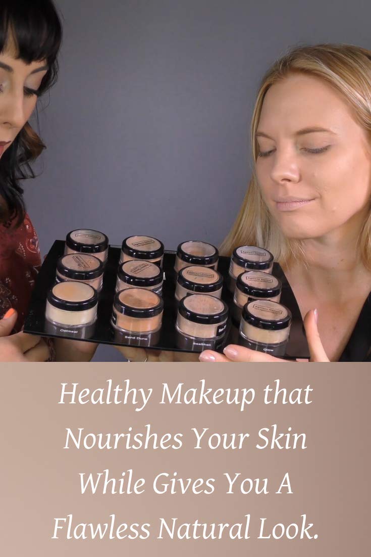 Mineral Face Powder Makeup. Natural Full Coverage Loose Foundation with Vitamin and Green Tea. Made in USA