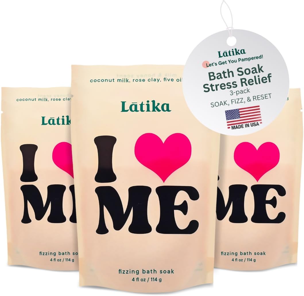 Soak Set of 3 - I Heart Me Bath Soaks with Oats, Milk & Honey for Self-Love & Self-Care – for Relaxation, Muscle Recovery & Skin Nourishment – Stress Relief Soaking Salts