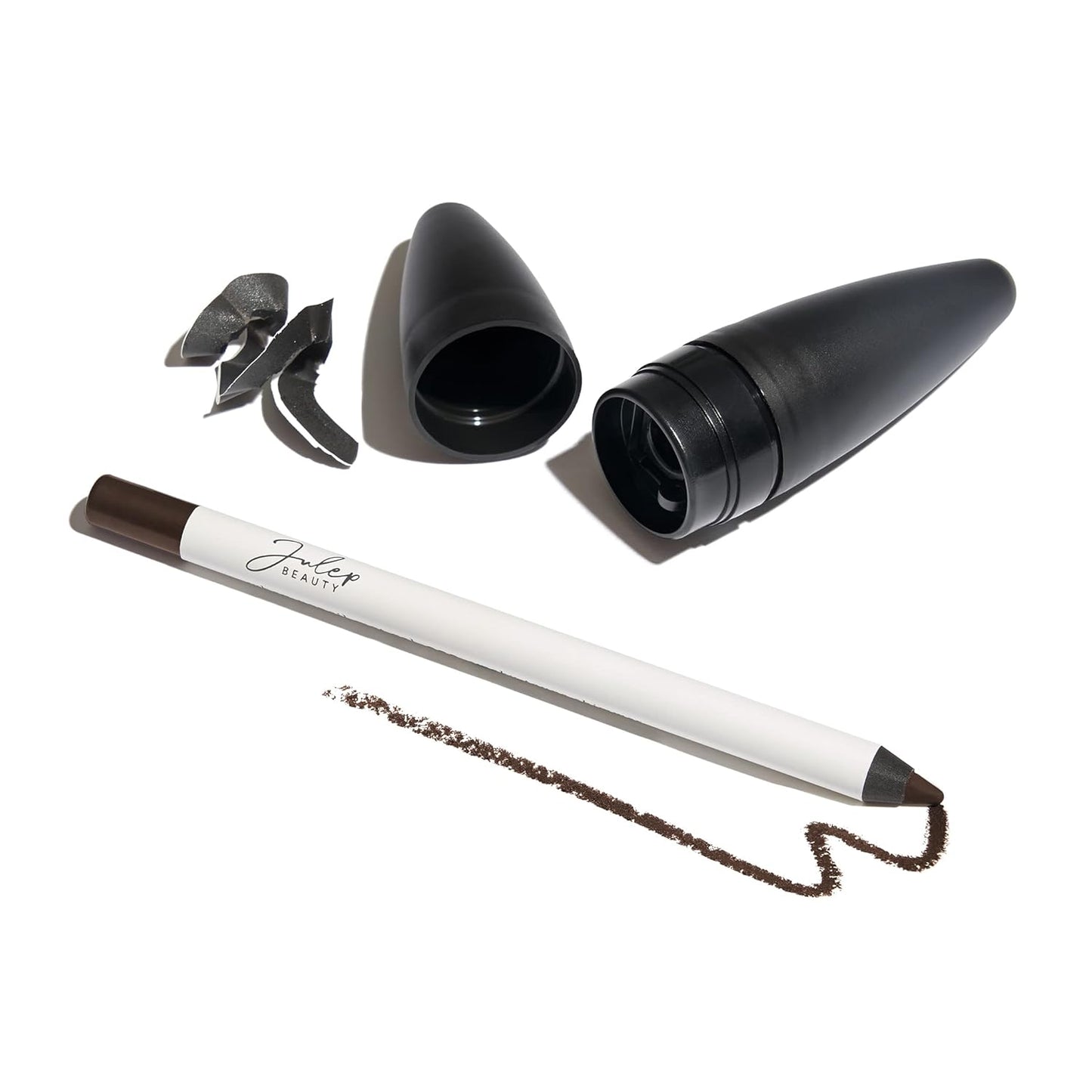 Julep Makeup Pencil Sharpener (Torpedo) + When Pencil Met Gel Sharpenable Multi-Use Longwear Eyeliner, Rich Brown