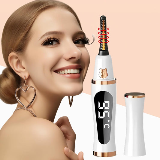 2025 Upgraded Heated Eyelash Curler – Fast 5s Heat-Up, USB Rechargeable Electric Eyelash Curler, 3 Temperature Modes, LED Display, Anti-Burn, 24H Long-Lasting Curl, Perfect Gift for Women (White)