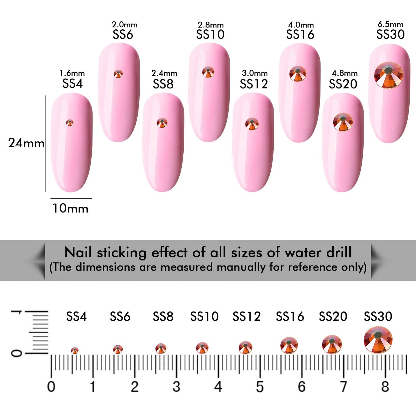 1440Pcs Amber Crystal Rhinestones,Glass Flatback Rhinestones Gemstones for Nail Face Makeup Art Crafts Clothes Decoration - (SS16, 4.0mm,Amber)