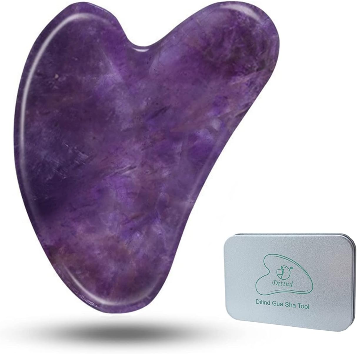 Ditind Gua Sha, Gua Sha Facial Tools, Guasha Tool for Face Tighten Skin, Gua Sha Massage Beauty Tool for Body Eyes Neck Massager with Travel Box