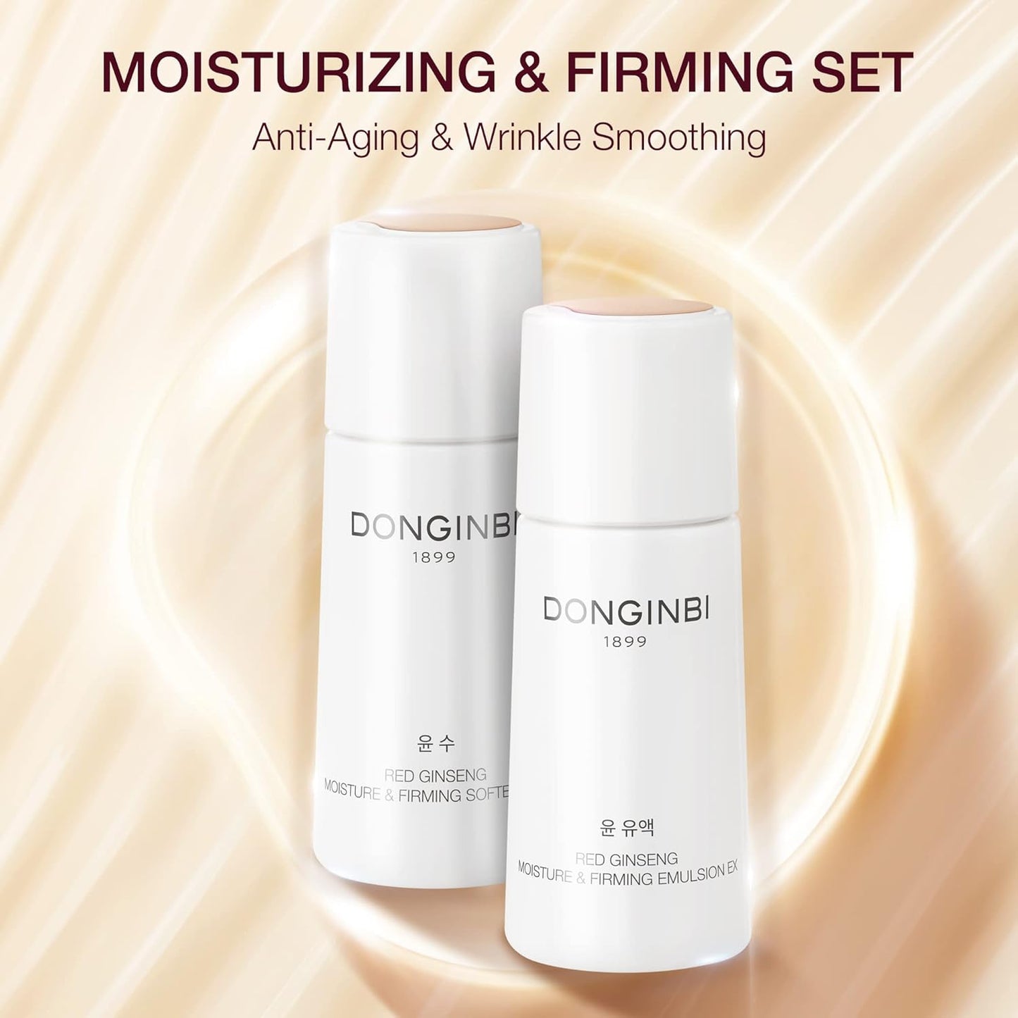 Donginbi Red Ginseng Daily Defense Cream (2.03 floz) Set - Hydrating Toner, Korean Red Ginseng Essence, Skin Barrier Repair & Firming Cream, Korean Skin Care Gifts for Women
