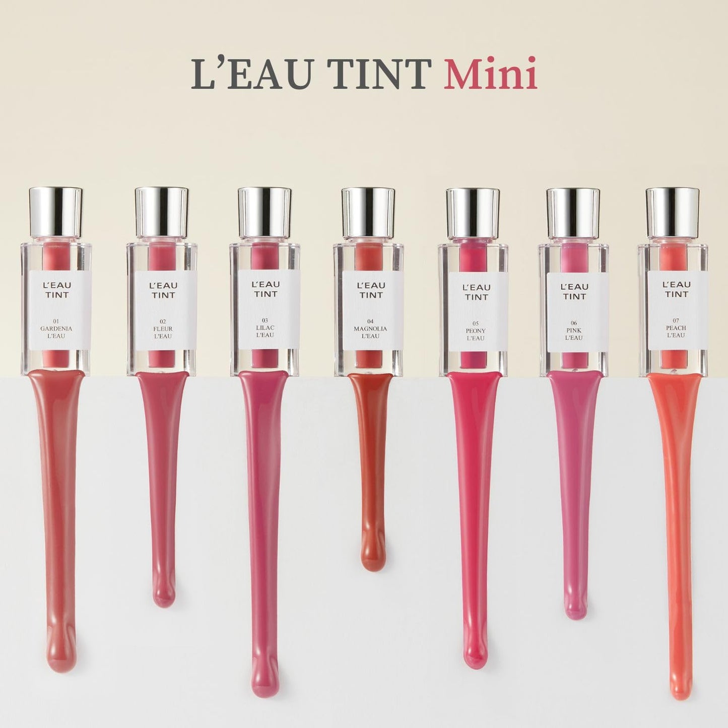 BBIA L’EAU Tint – Glossy & Glow Lip Stain, Watery Lip Tint, Non-Sticky, High Shine Finish, Long-lasting, Moisturizing, Lightweight, Natural, Daily Use, Vegan, Korean Makeup (01 GARDENIA L'EAU - MINI)
