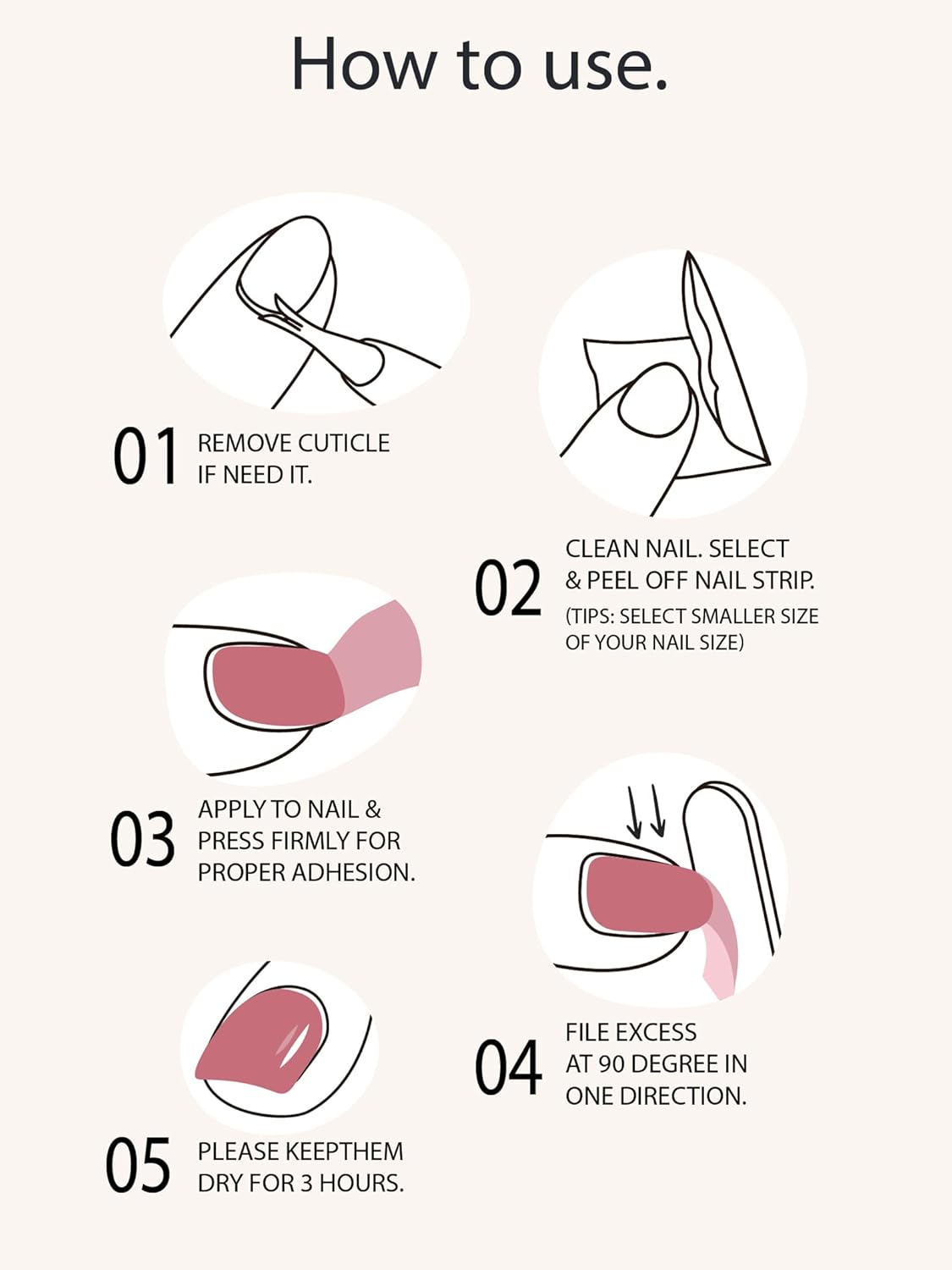 Pre Cured Gel Nail Strips - 44PCS Salon Quality Gel Nail Stickers - Long Lasting Polish Wraps for Women no UV Light Needed Easy Apply& Remove (Cocoa Brown）