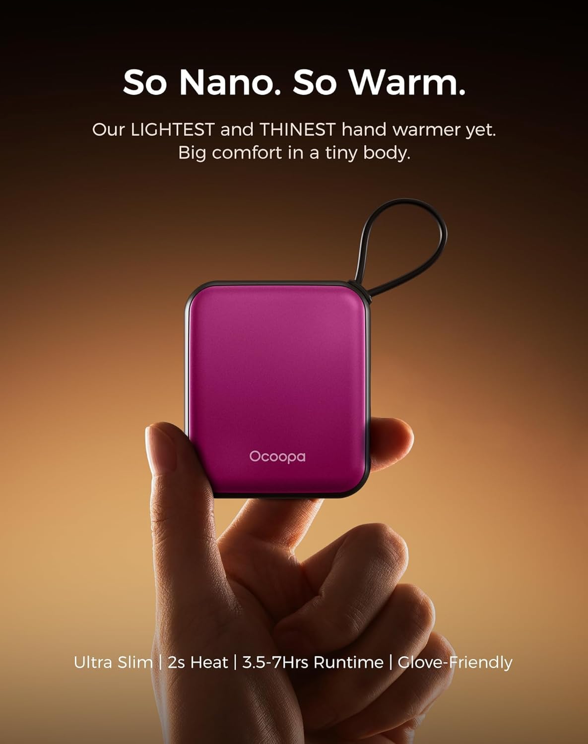 Ocoopa Hand Warmers Rechargeable UT5 Nano – Slim Electric Pocket Heater, Smart Temp Control, 14Hrs Battery, UL Safety, Artists in Bloom Design, Practical Gifts for Women, Christmas, Outdoor, Office